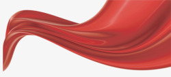 丝绸红背景红色飘逸彩带高清图片