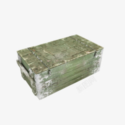 绿色箱子素材破旧绿色弹药箱高清图片