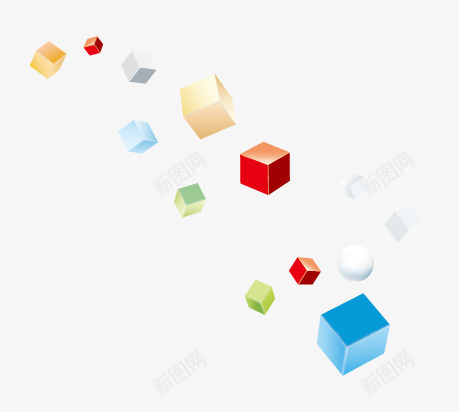 几何漂浮图像矢量图ai免抠素材_新图网 https://ixintu.com 几何图形 动感 彩色 方块 漂浮 缤纷 装饰素材 矢量图