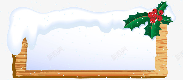 圣诞边框装饰png免抠素材_新图网 https://ixintu.com 圣诞 圣诞节 圣诞节框子 装饰矢量图 边框 雪 雪花