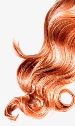 理发店广告棕色女性头发发丝高清图片