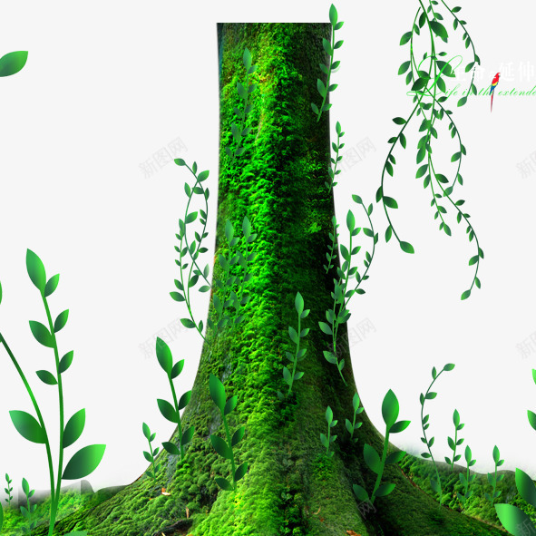 生命的延续绿色大树psd免抠素材_新图网 https://ixintu.com 创意设计 生命的延续 绿色大树