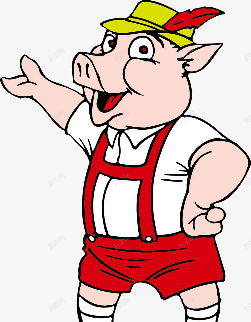 卡通运动小猪png免抠素材_新图网 https://ixintu.com 卡通动物 小猪 设计常用 运动
