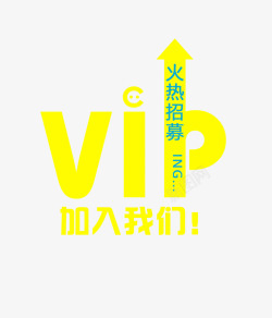 VIP招募艺术字素材