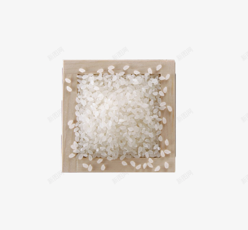 方形木板上的米png免抠素材_新图网 https://ixintu.com 大米 有机大米 有機大米 木板 正方形 粮食