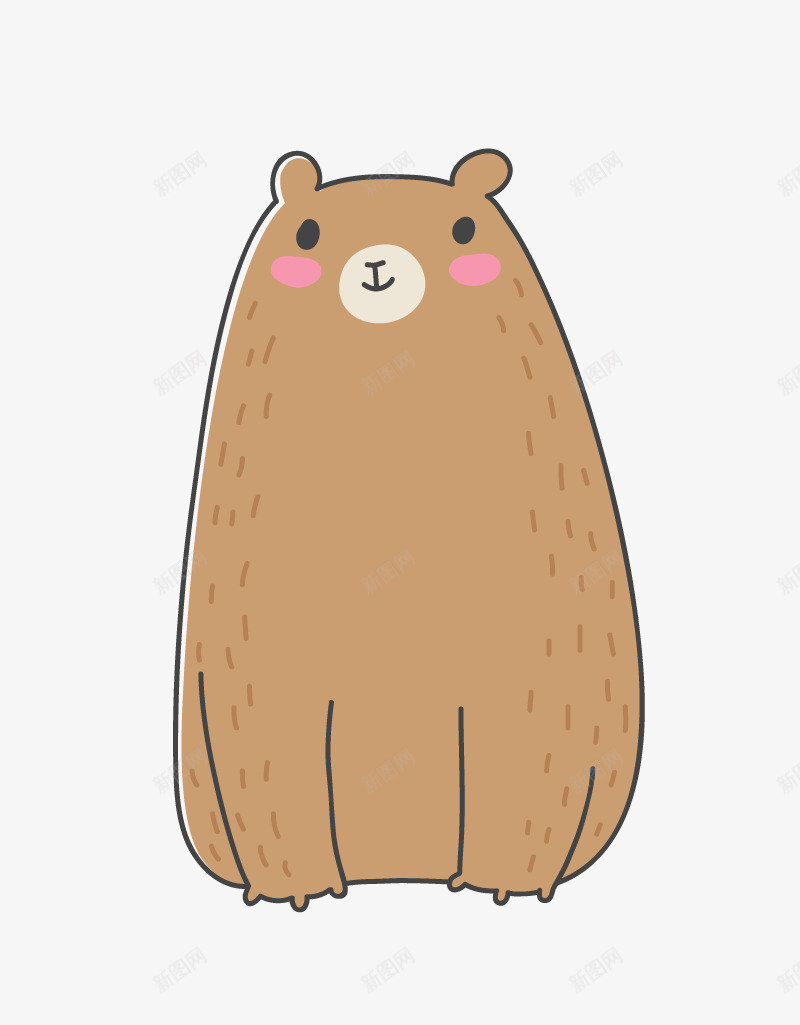 可爱小熊png免抠素材_新图网 https://ixintu.com 动物 可爱的 坐着 小熊 手绘 棕色 眼睛 简笔