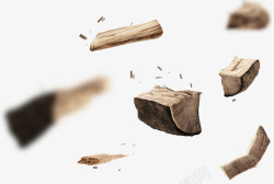木块碎落的木块素材