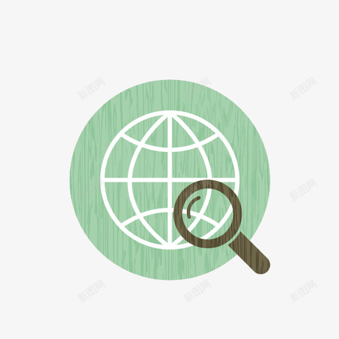 绿色联网科技地球图标png_新图网 https://ixintu.com 世界互联网大会 互联网 图标 地球图标 搜索 绿色 网络大会 网络科技