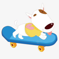 滑板车小狗素材