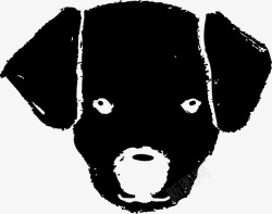 黑色狗头黑色小狗头高清图片