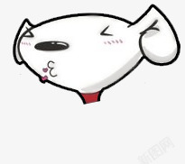 白色卡通小狗素材