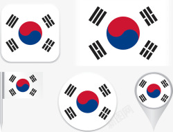 半岛韩国国旗高清图片