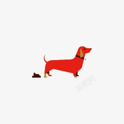 腊肠犬插画卡通腊肠犬高清图片