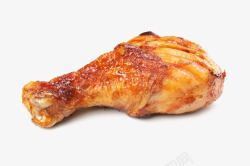 好吃的鸡肉一个蜜汁小鸡腿高清图片