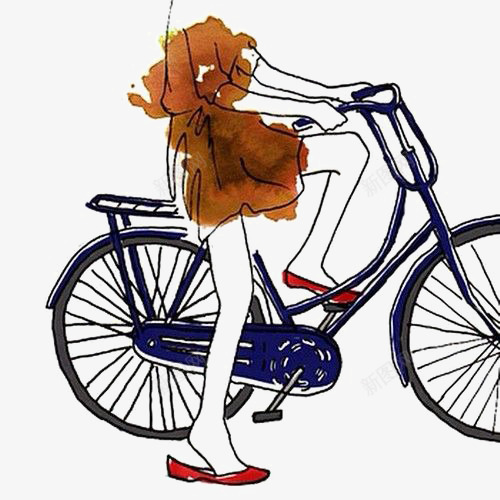 单车png免抠素材_新图网 https://ixintu.com 性感女生 手绘单车 短裙女生 街拍