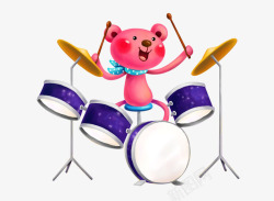 小熊敲鼓玩具敲鼓的小熊高清图片