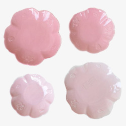 粉色装饰盘子素材