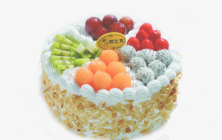 燕麦蛋糕水果燕麦圆形蛋糕高清图片