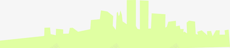 绿色手绘现代都市png免抠素材_新图网 https://ixintu.com 现代 绿色 都市