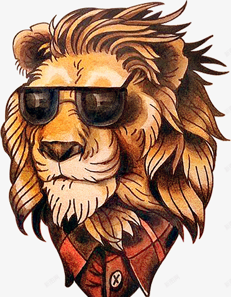 带墨镜的狮子png免抠素材_新图网 https://ixintu.com png图形 动物 卡通 墨镜 狮子 眼镜 装饰