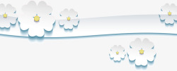白色小菊花铃铛花小菊花分割线高清图片