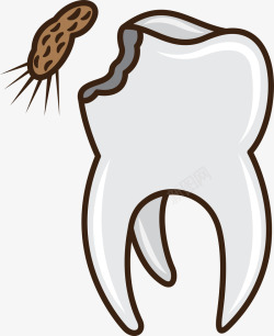 蚜虫蛀牙牙齿矢量图图标高清图片