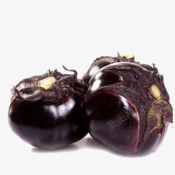 新鲜的茄子紫圆茄子高清图片