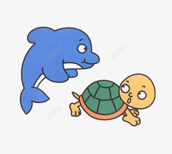海鲜动物png免抠素材_新图网 https://ixintu.com 卡通鲸鱼乌龟 小乌龟 海鲜动物 鲸鱼