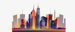 纽约大楼美国纽约城市大楼矢量图高清图片
