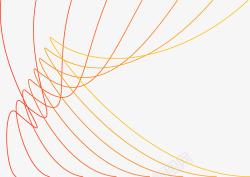 红色波纹线条矢量图素材