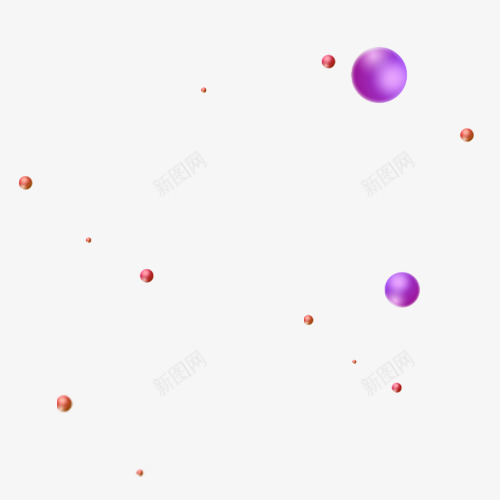 球形装饰红紫png免抠素材_新图网 https://ixintu.com 球形 紫 红 装饰