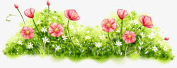 春季粉色手绘花朵素材