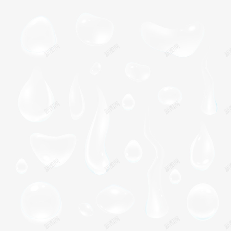 透明水滴各种水滴造型png免抠素材_新图网 https://ixintu.com 免扣png素材 各种水滴造型 透明水滴
