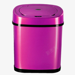 紫色垃圾桶紫色高档智能垃圾桶高清图片
