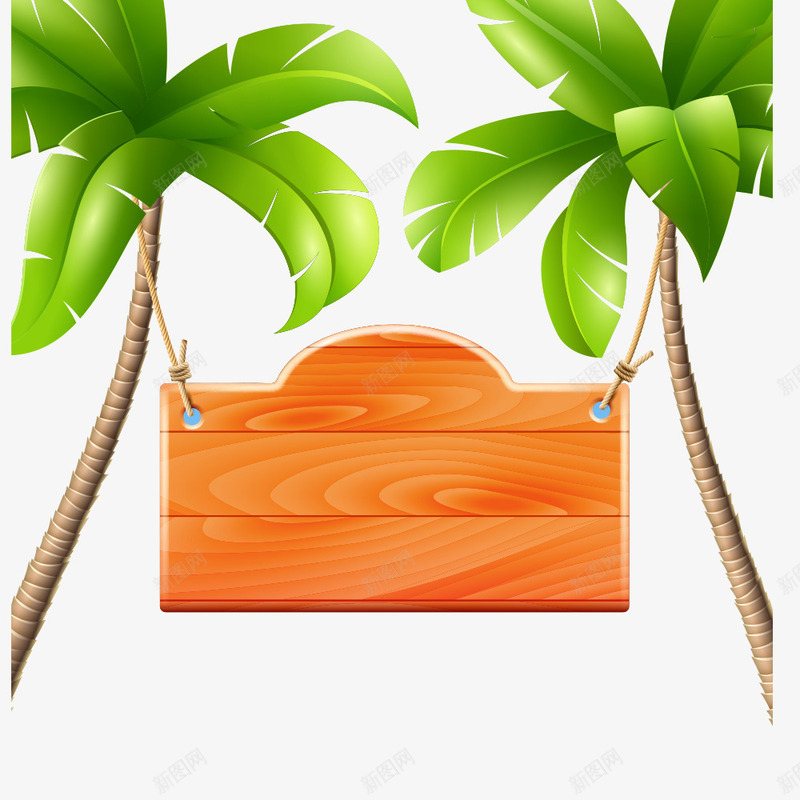 指示牌png免抠素材_新图网 https://ixintu.com 卡通木板 展示牌 指示 指示牌 指路 指路牌 木头 木质材 椰子树