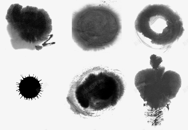 中国风黑白水墨墨迹psd免抠素材_新图网 https://ixintu.com 不规则 中国风 墨迹 水墨 黑白 黑白遮罩
