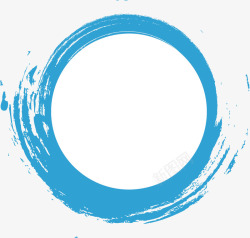 虚线圆圈素材蓝色素描圆形高清图片