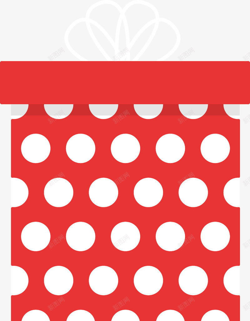 红色波点方形礼物盒png免抠素材_新图网 https://ixintu.com 扁平礼物包装盒 扁平风格 波点 波点包装盒 礼物包装盒 红色礼物盒