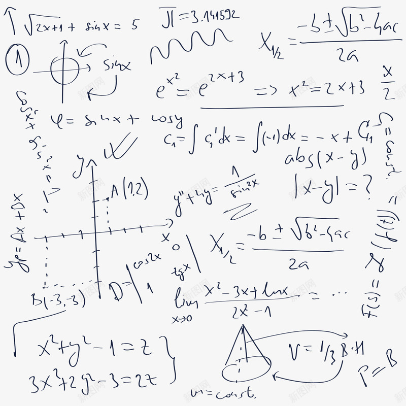 手写公式漂浮png免抠素材_新图网 https://ixintu.com 公式 手写 数学 漂浮 漂浮物 漂浮素材 科技 科技漂浮物