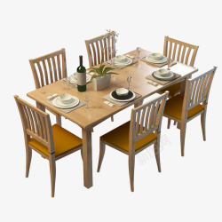 棕色简单木制北欧茶几木制简单纯色北欧餐桌高清图片