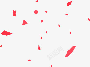 红色纸屑漂浮海报效果png免抠素材_新图网 https://ixintu.com 效果 海报 漂浮 红色 纸屑