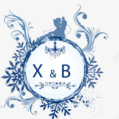 XB爱情婚纱摄影logo矢量图图标图标