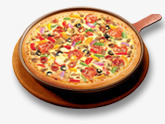 板块上的披萨披萨饼木板上的披萨饼高清图片