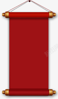 红色卷轴图案装饰png免抠素材_新图网 https://ixintu.com 红色卷轴图案装饰素材png