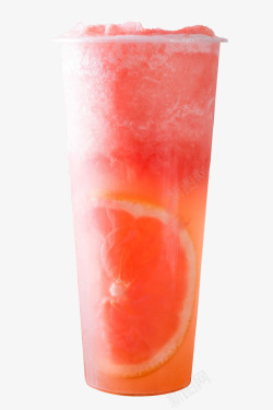 满杯红柚红柚冰沙美味饮品高清图片