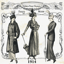 1914年欧美妇女插画素材