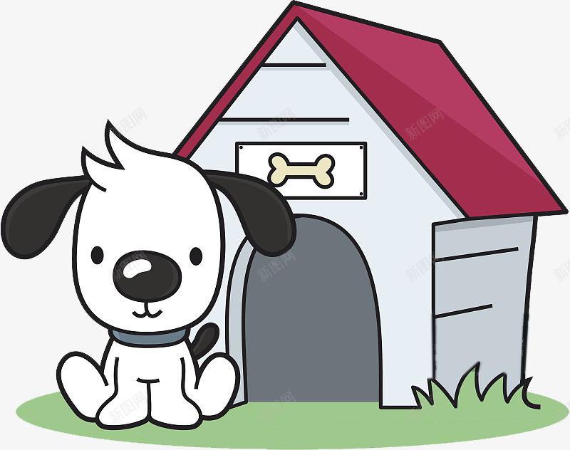 一只可爱的小狗在等待png免抠素材_新图网 https://ixintu.com 印刷 喂食物 宣传 小白狗 平面设计 等待中 等待主人