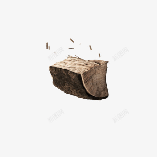 有碎木屑的木块png免抠素材_新图网 https://ixintu.com 木块 木头 木屑 木材 木渣