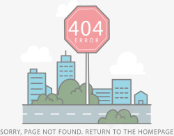 404错误的红色标志城市路牌404页面矢量图高清图片