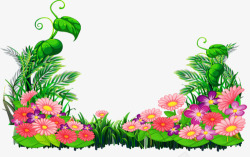 热带花朵边框花朵边框高清图片